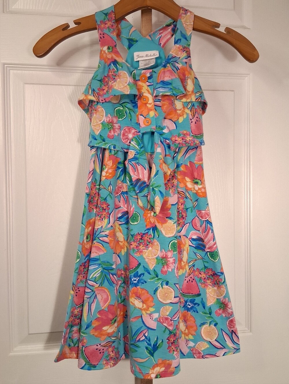 Vintage Jona Michelle Colorful Printed Dress Size 6